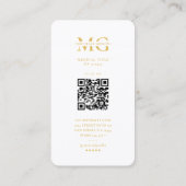 ミニマルナースメディカルドクターカドゥセウスホワイト 名刺 (裏面)