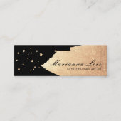 ミニマルネイリストサロン金ゴールドポーランドスターズ スキニー名刺 (正面)