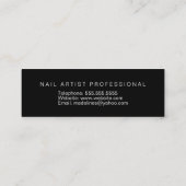 ミニマルネイリストサロン金ゴールドポーランドスターズ スキニー名刺 (裏面)