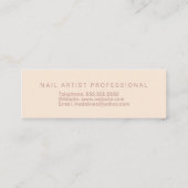 ミニマルネイリストサロン金ゴールドポーランド スキニー名刺 (裏面)