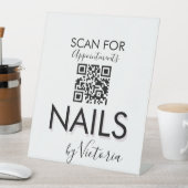 ミニマルネイルサロンアポイントメントQRコード 台座サイン (インサイチュ)