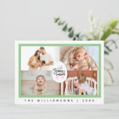 ミニマルハッピーイースターBunny Four Photo Collage シーズンカード (スタンド正面)