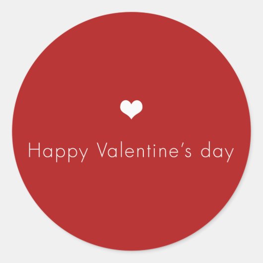 ミニマルハッピーバレンタインデー ラウンドシール (正面)