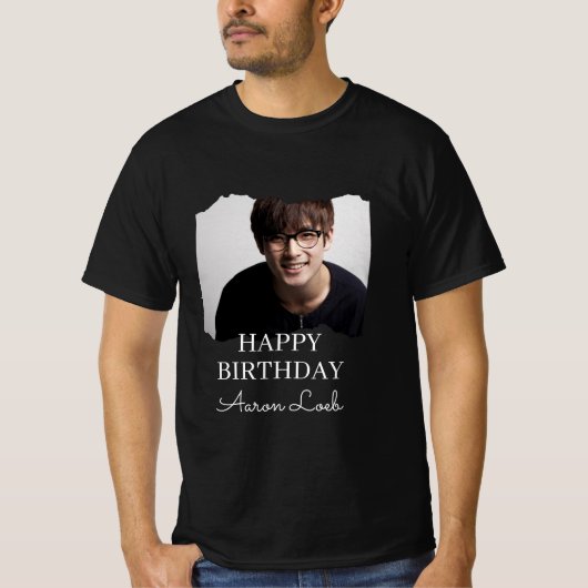 ミニマルハッピーバースデーTシャツ Tシャツ (正面)