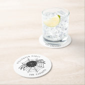 ミニマルハローウィンパーティスパイダーウェブデコール ラウンドペーパーコースター (インサイチュ)