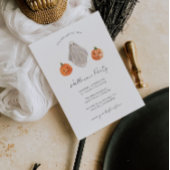 ミニマルハローウィンパーティ招待状幽霊 招待状