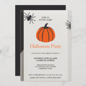 ミニマルハローウィンパーティ 招待状 (正面/裏面)