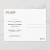 ミニマルハンドライティングフォトコラージュ ブラッシュピンク ポストカード (裏面)