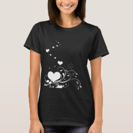ミニマルハートと優雅な装飾 Tシャツ