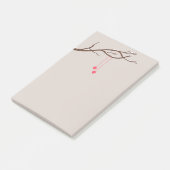 ミニマルハートの木のバレンタインデザイン ポストイット (アングル)