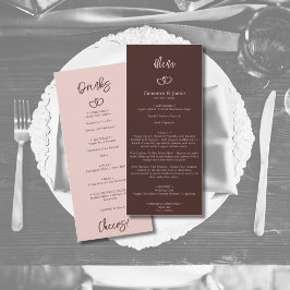 ミニマルハートシエナレッドディナー&ドリンクメニュー