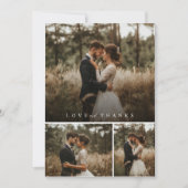 ミニマルハートス結婚クリプトのPhoto Collage サンキューカード (正面)