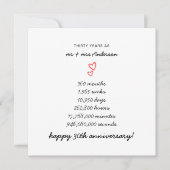 ミニマルハートハッピー30結婚周年記念 カード (正面)