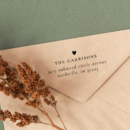 ミニマルハートファミリー名差出人住所 ラバースタンプ