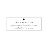 ミニマルハートファミリー名差出人住所 ラバースタンプ (インプリント)