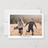 ミニマルハートフォントウェディング日付カードを保存 招待状 (裏面)