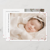 ミニマルハートモダンバレンタインフォトカード シーズンカード (正面/裏面)