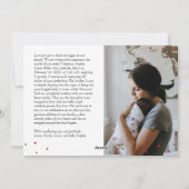 ミニマルハートモダンバレンタインフォトカード シーズンカード (裏面)