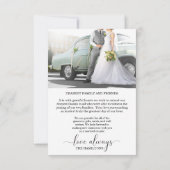 ミニマルハート結婚スクリプトの写真 サンキューカード (裏面)