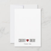 ミニマルハート結婚ズ サンキューカード (正面)