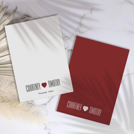 ミニマルハート結婚ズ サンキューカード