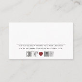 ミニマルハート結婚ズ プレイスカード (正面)