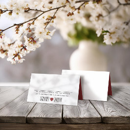 ミニマルハート結婚ズ プレイスカード