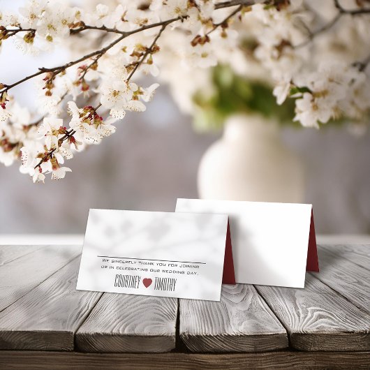 ミニマルハート結婚ズ プレイスカード