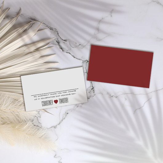 ミニマルハート結婚ズ プレイスカード