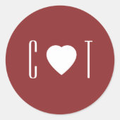 ミニマルハート結婚ズ ラウンドシール (正面)