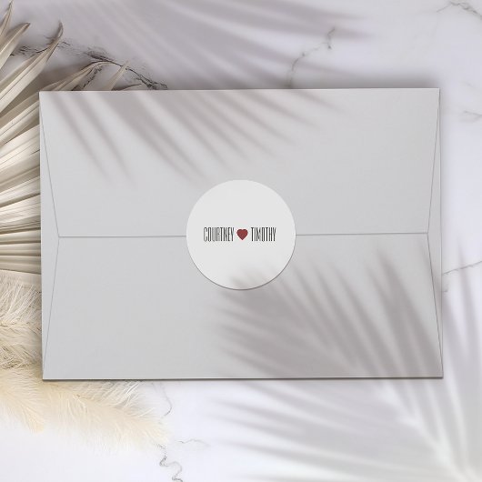 ミニマルハート結婚ズ ラウンドシール