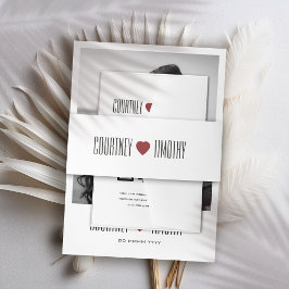 ミニマルハート結婚ズ 招待状ベリーバンド