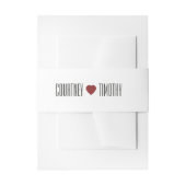 ミニマルハート結婚ズ 招待状ベリーバンド (正面例)