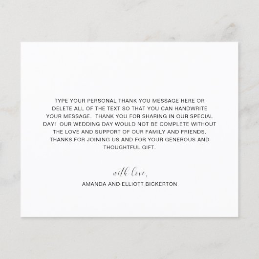 ミニマルハート結婚予算サンキューカード (裏面)