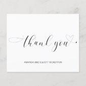 ミニマルハート結婚予算サンキューカード (正面)