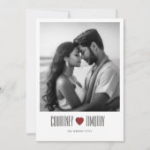 ミニマルハート結婚式招待状（写真あり） 招待状 (正面)