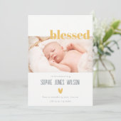 ミニマルハート賛美写真の誕生の発表 サンキューカード (スタンド正面)