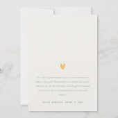 ミニマルハート賛美写真の誕生の発表 サンキューカード (裏面)