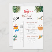 ミニマルバチェロレッテと週末の日程 招待状 (裏面)