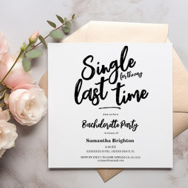ミニマルバチェロレッテ招待状 招待状