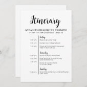 ミニマルバチェロレッテ旅程招待状 招待状 (正面/裏面)