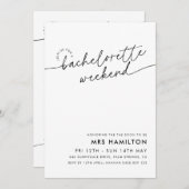 ミニマルバチェロレッテ週末の日程 招待状 (正面/裏面)