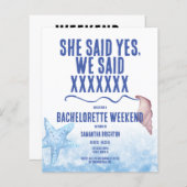 ミニマルバチェロレッテ週末招待状 (正面/裏面)