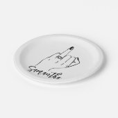 ミニマルバチェロレッテ |ブライダルパーティ ペーパープレート (アングル)