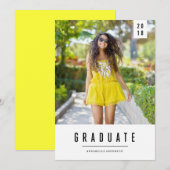 ミニマルバナー 卒業写真のお知らせ 案内状 (正面/裏面)