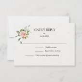 ミニマルバラと結婚葉 出欠カード (正面)