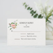 ミニマルバラと結婚葉 出欠カード (スタンド正面)