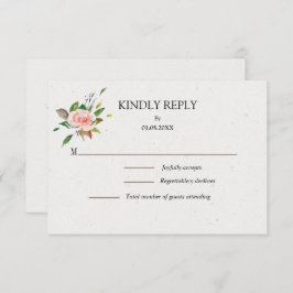 ミニマルバラと結婚葉 出欠カード