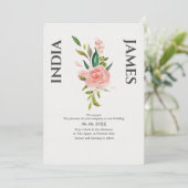 ミニマルバラと結婚葉 招待状 (スタンド正面)
