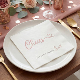 ミニマルバラの未来のミセスへの応援 スタンダードカクテルナプキン